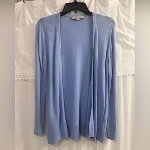 LOFT Light Blue Cardigan with Pockets